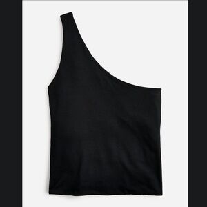 J Crew FormKnit one-shoulder tank top in Black Women's size XS